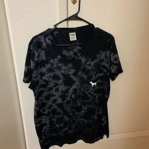 PINK Black & Grey Tye Dye Oversized Shirt